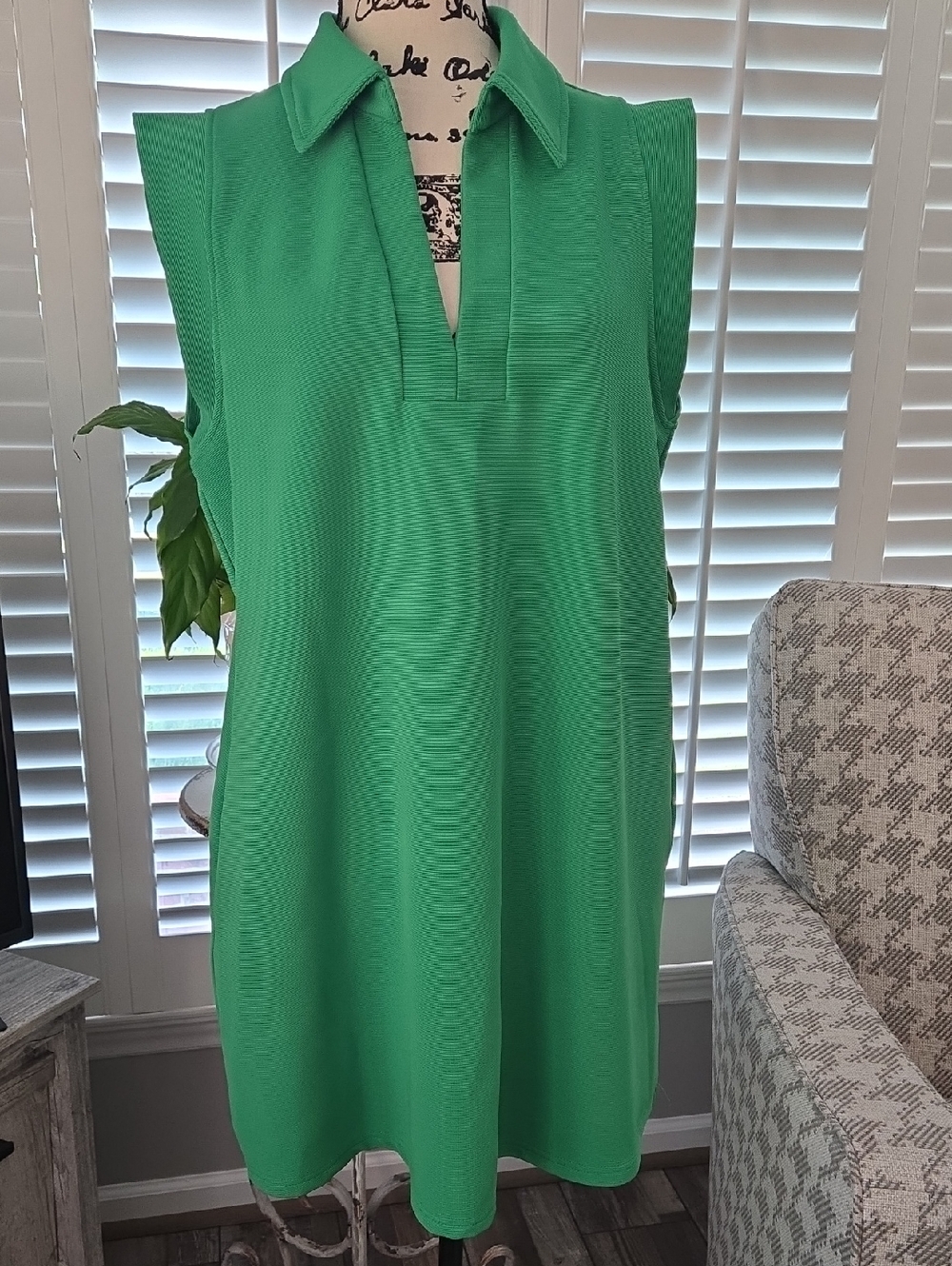 Entro Tunic Ribbed Fabric Dress